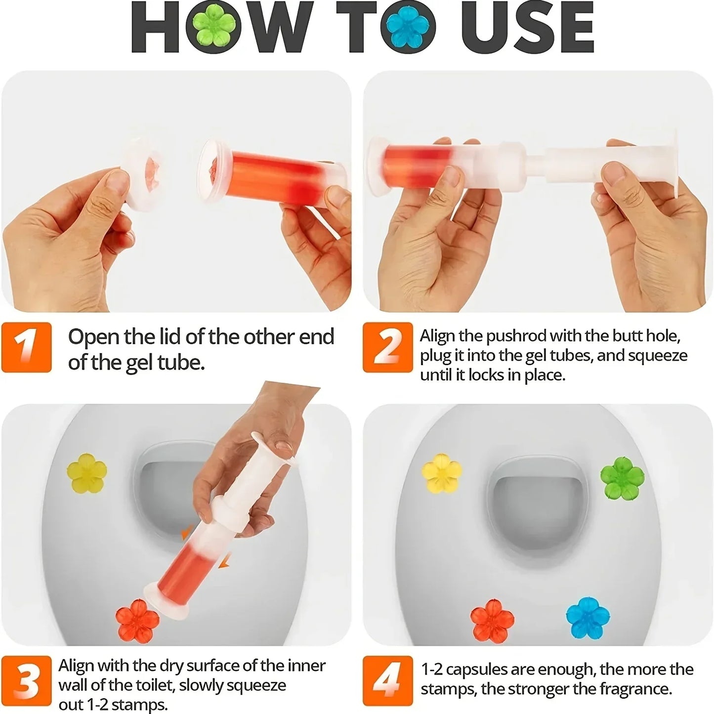 Floral Gel Toilet Cleaning Stamp