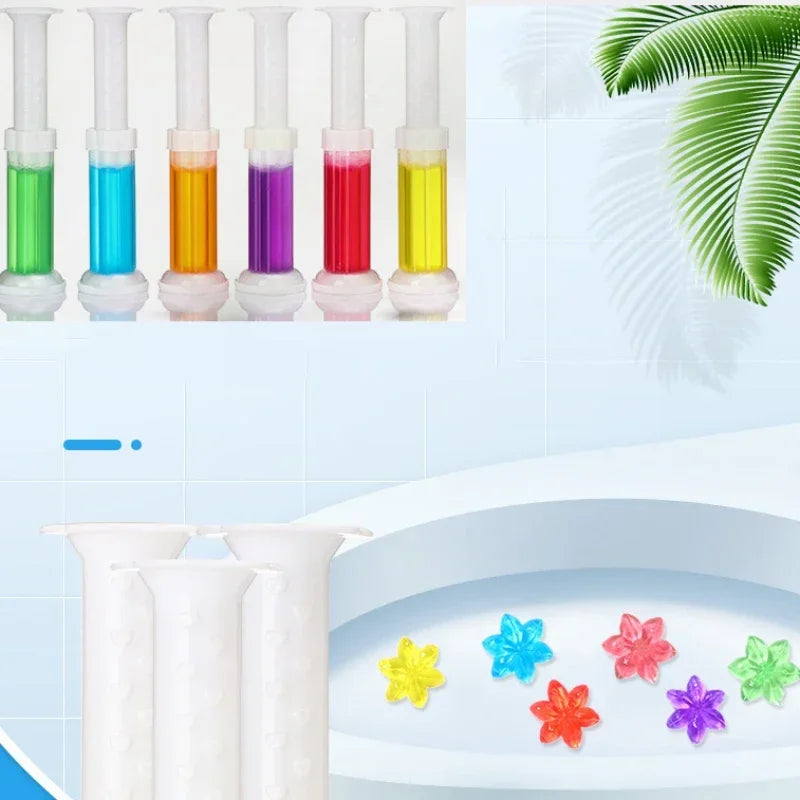 Floral Gel Toilet Cleaning Stamp